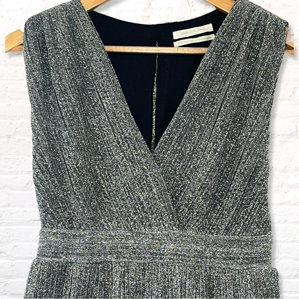 Urban Outfitters Womens Florence Metallic Mini Dress Size XS Silver Holiday NWT